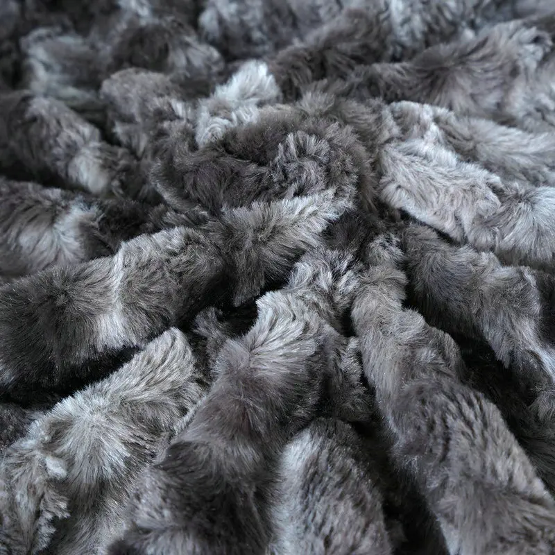 Роскошное Одеяло из искусственного меха теплое меховое одеяло для кровати