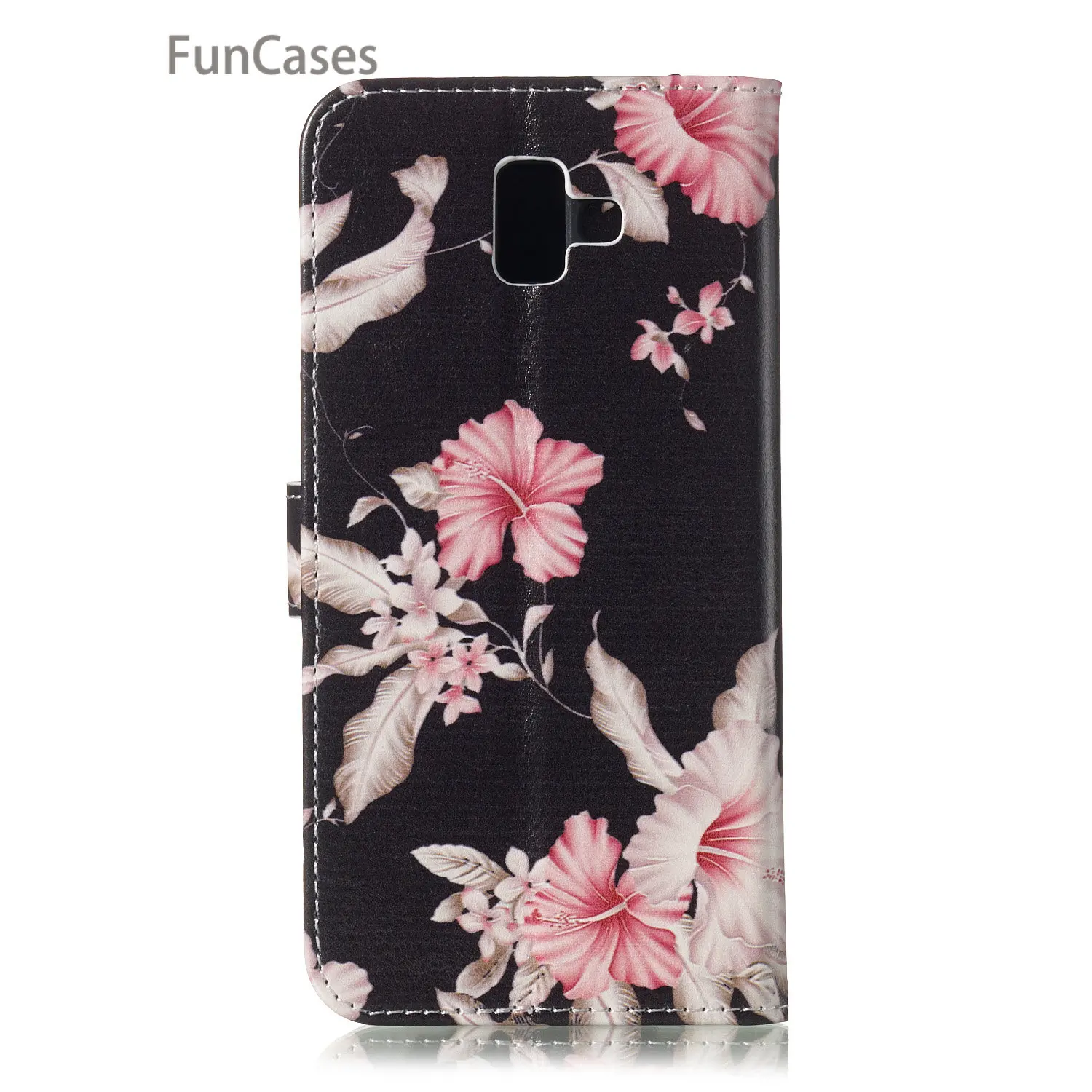 Чехлы для орхидеи Единорог etui samsung J6 Plus СПС Galaxy cellular Premium + Telefoon PU кожаный чехол