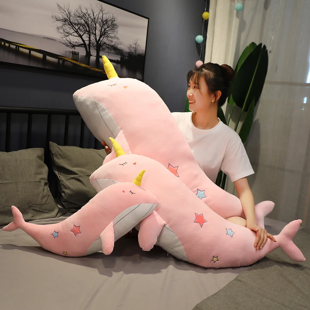 

New High Quality Large Narwhal Plush Toy Unicorn Plush Toy Children's Toy Sofa Pillow Girl Gift Home Decoration