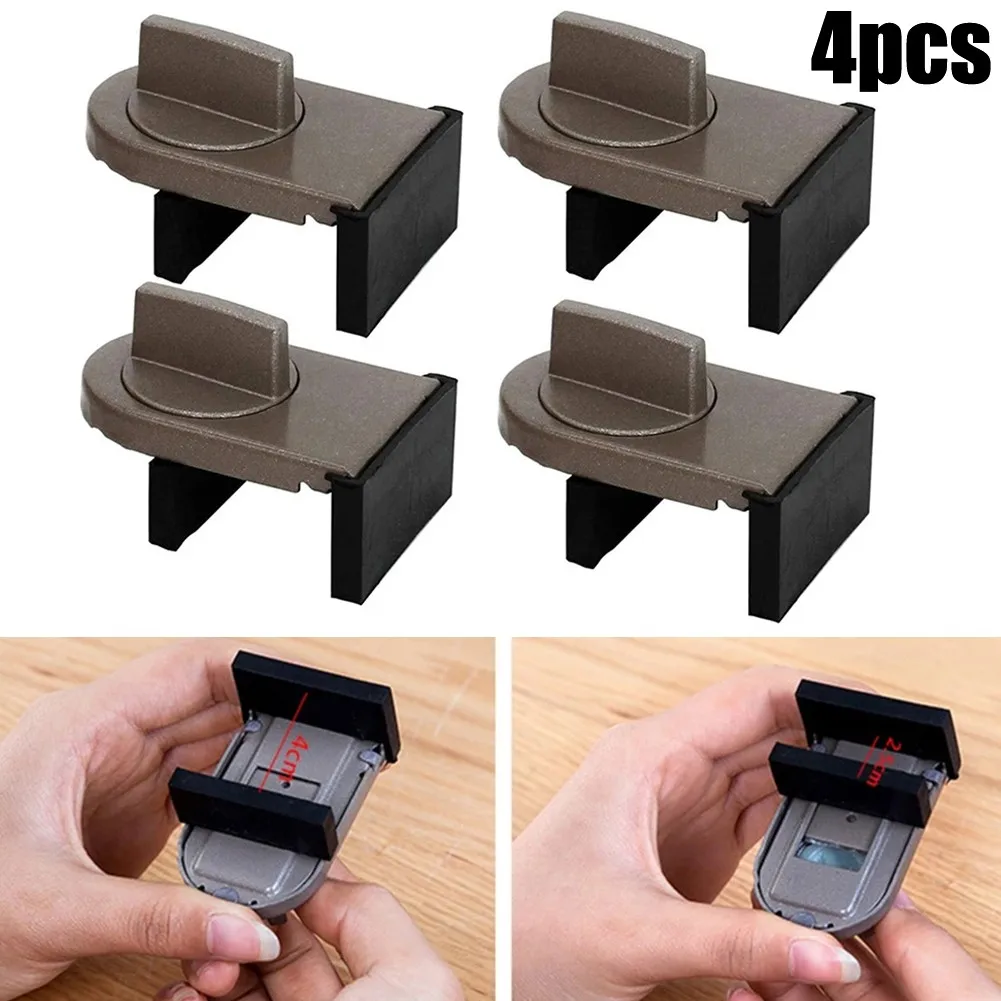 

4 Pcs Sliding Sash Stopper Cabinet Locks Straps Sliding Lock Doors Sliding Lock Doors Sliding Door Proof Security Lock Stopper W
