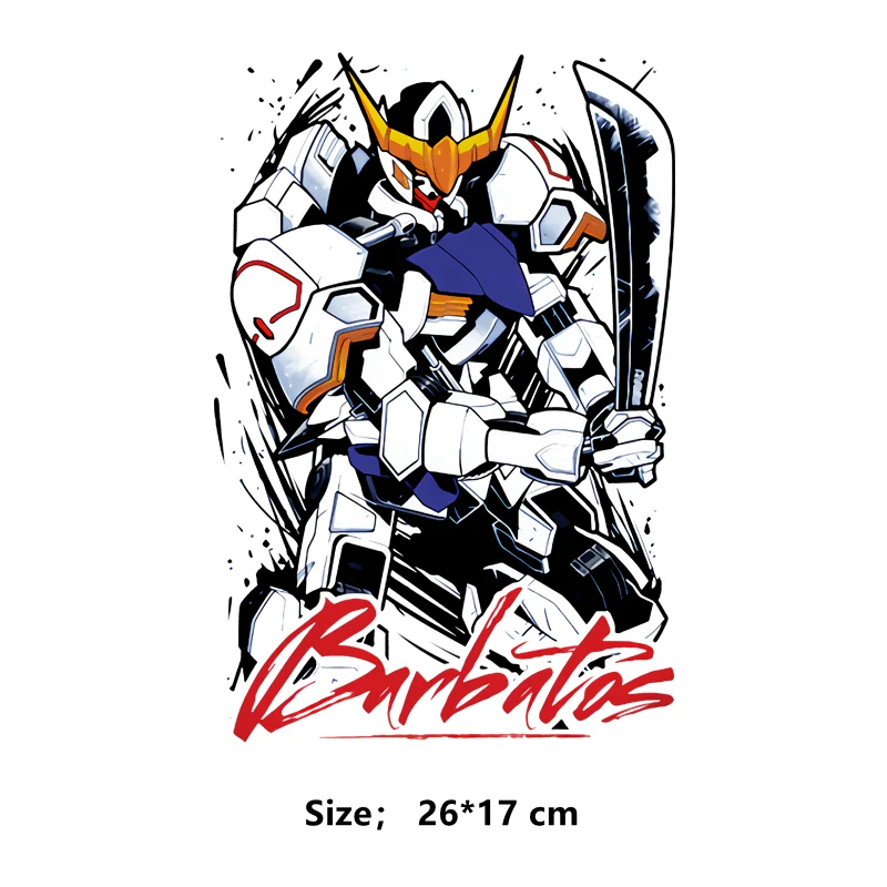 Японские Аниме патчи механика воина Термотрансферная наклейка на одежду сделай