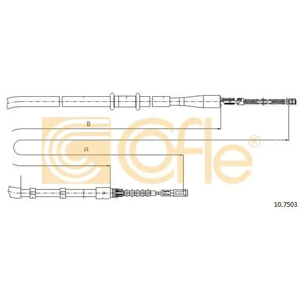 Трос стояночного тормоза задн AUDI 80 all (барабанные тормоза) 9 | Автомобили и