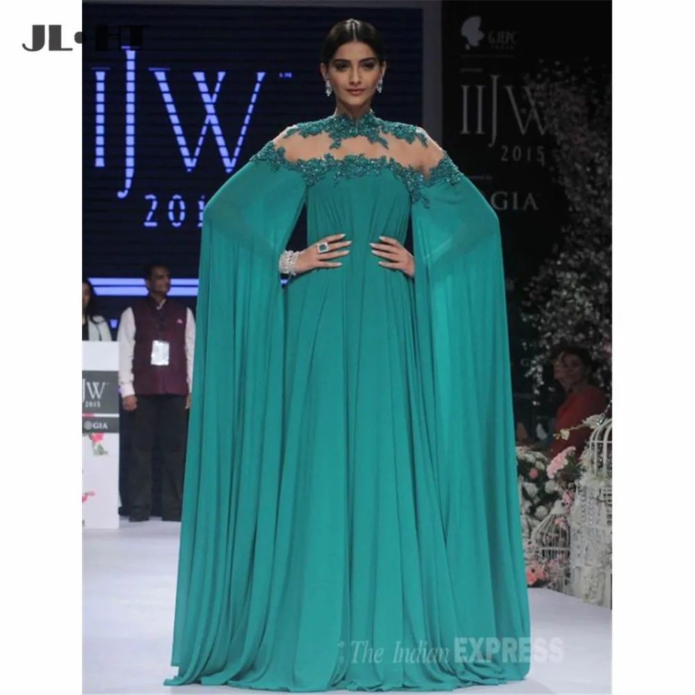 Мусульманское арабское длинное вечернее платье с аппликацией бусинами бальное