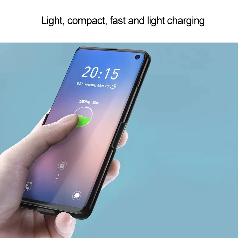 Черные чехлы для зарядного устройства Samsung Galaxy S10 S10e чехол Plus 7000 мАч быстрой