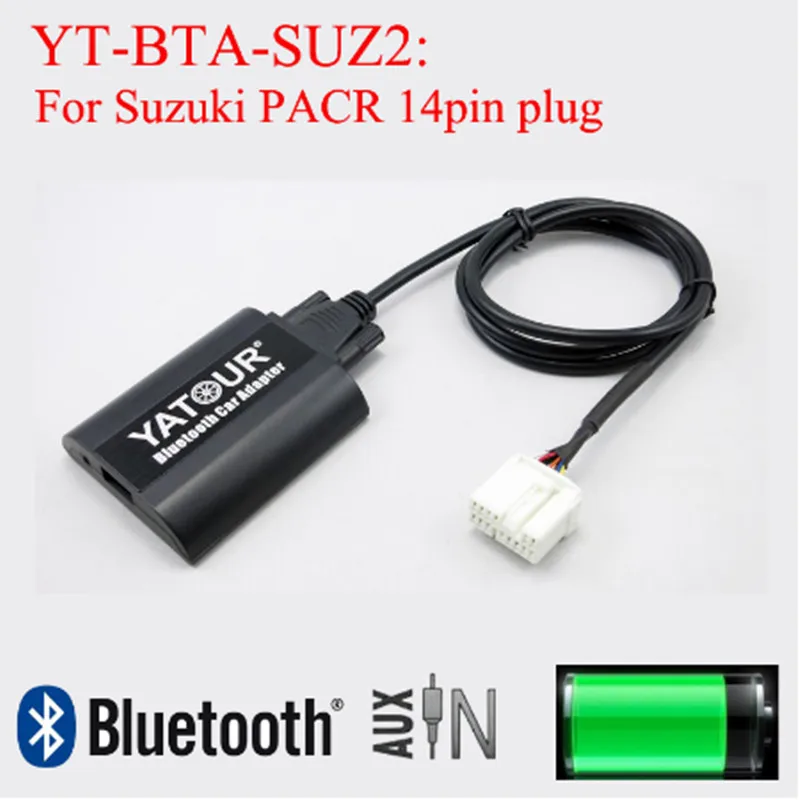 

Новый Bluetooth-адаптер Yatour, MP3 цифровой музыкальный адаптер для Suzuki PACR, 14 контактов, штепсельная магнитола, USB-порт для зарядки 9899