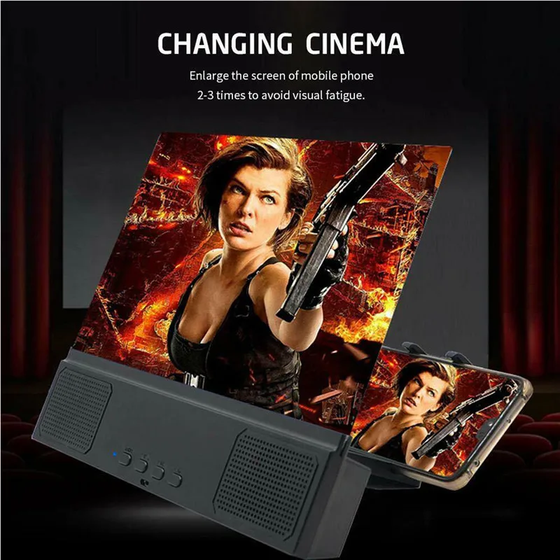 8 5 и 12 дюймовый мобильный увеличитель для экрана телефона 3D HD видео усилитель