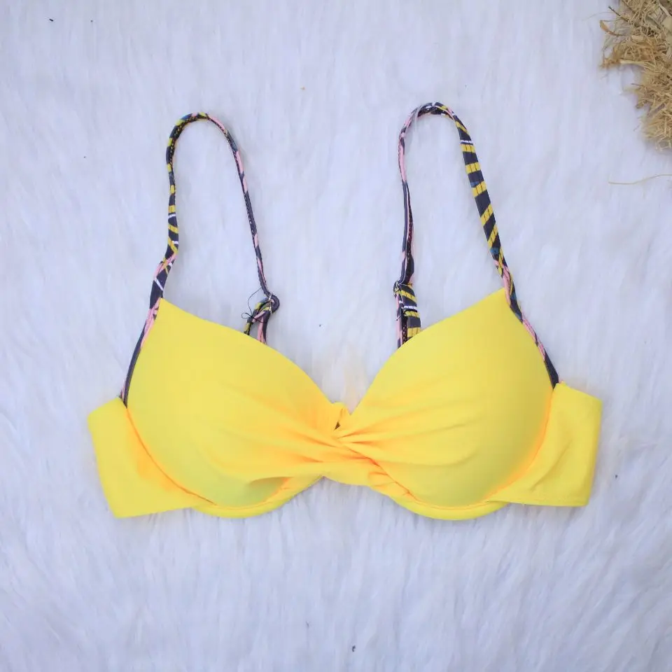 

2020 New Bikini European American Sexy Hard-Pack Split Female Swimsuit Color Matching 5-Color Swimsuit S-2XL Women