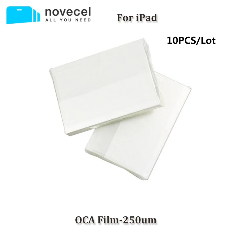 Novecel Новое поступление 10 шт. 9 7 мкм OCA Оптический прозрачный клей для iPadPro 5/12 9/Air2/Mini4