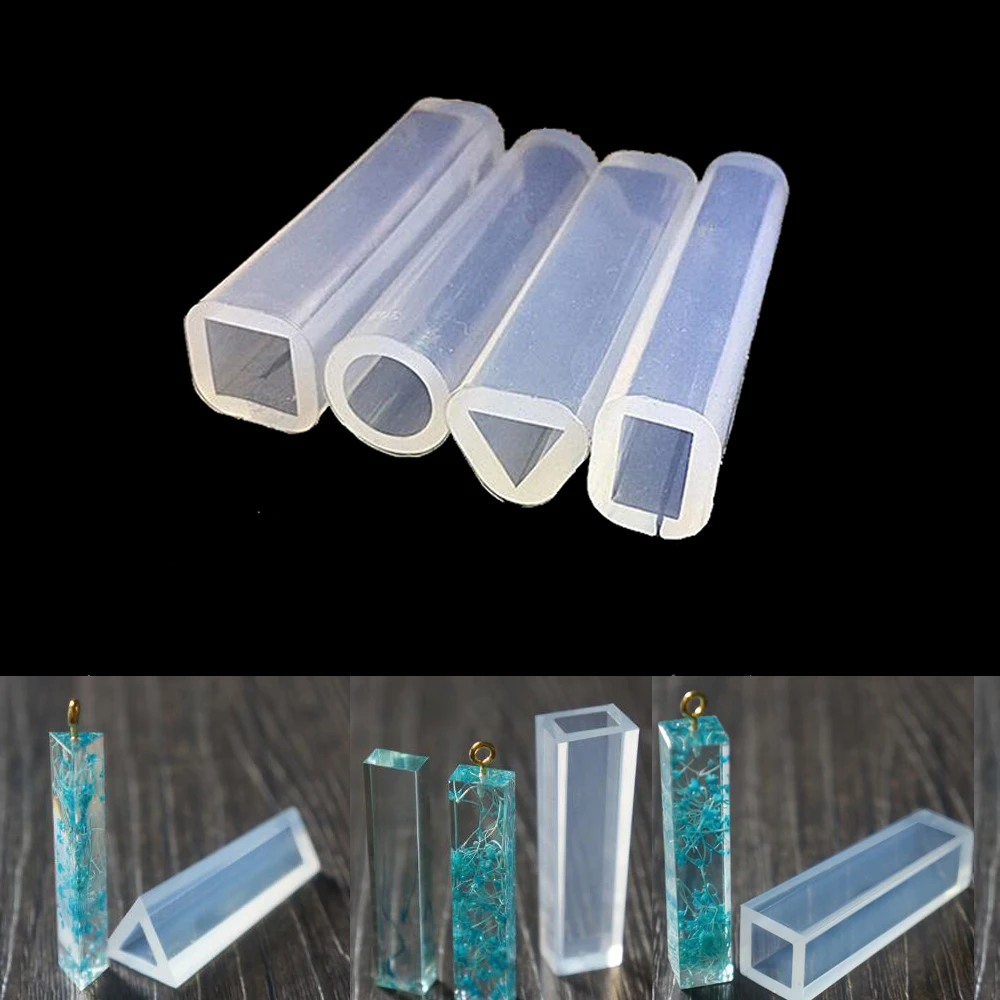 Квадратная круглая трубка 4 шт./компл. ожерелье формочка для силиконовой подвески