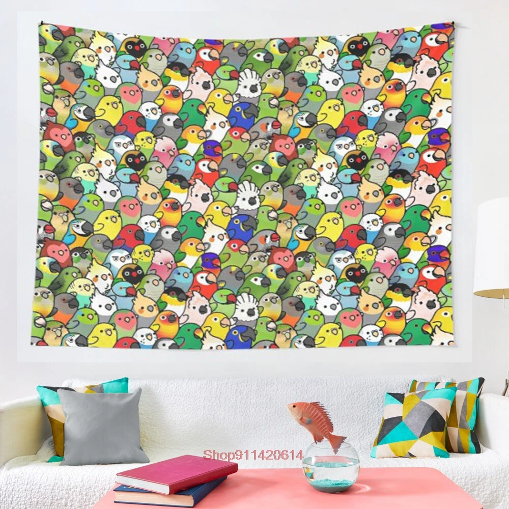 

Everybirdy Pattern tapestry Cover Beach Towel Picnic Yoga Mat Home Decoration Wall Hanging
