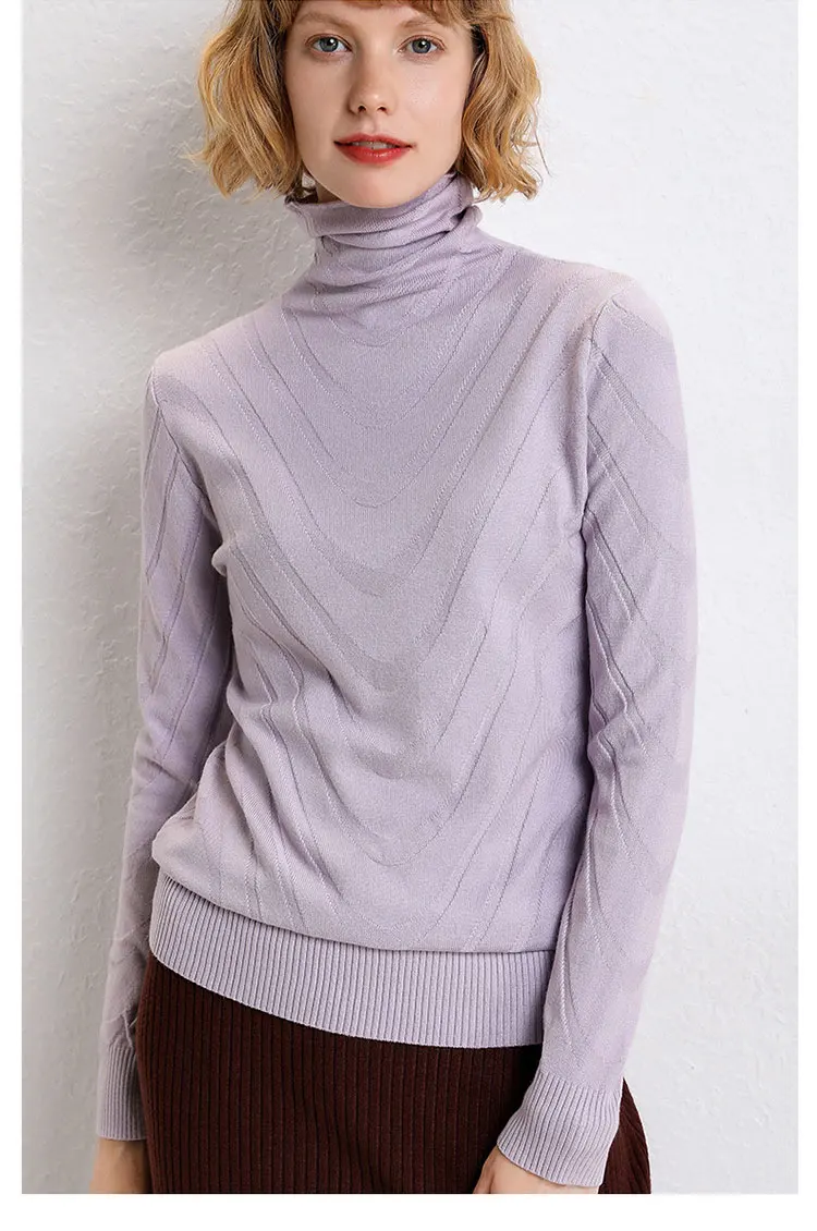 Шерхуре 2019 женский осенний свитер с длинным рукавом Шерстяной Вязаный Водолазка