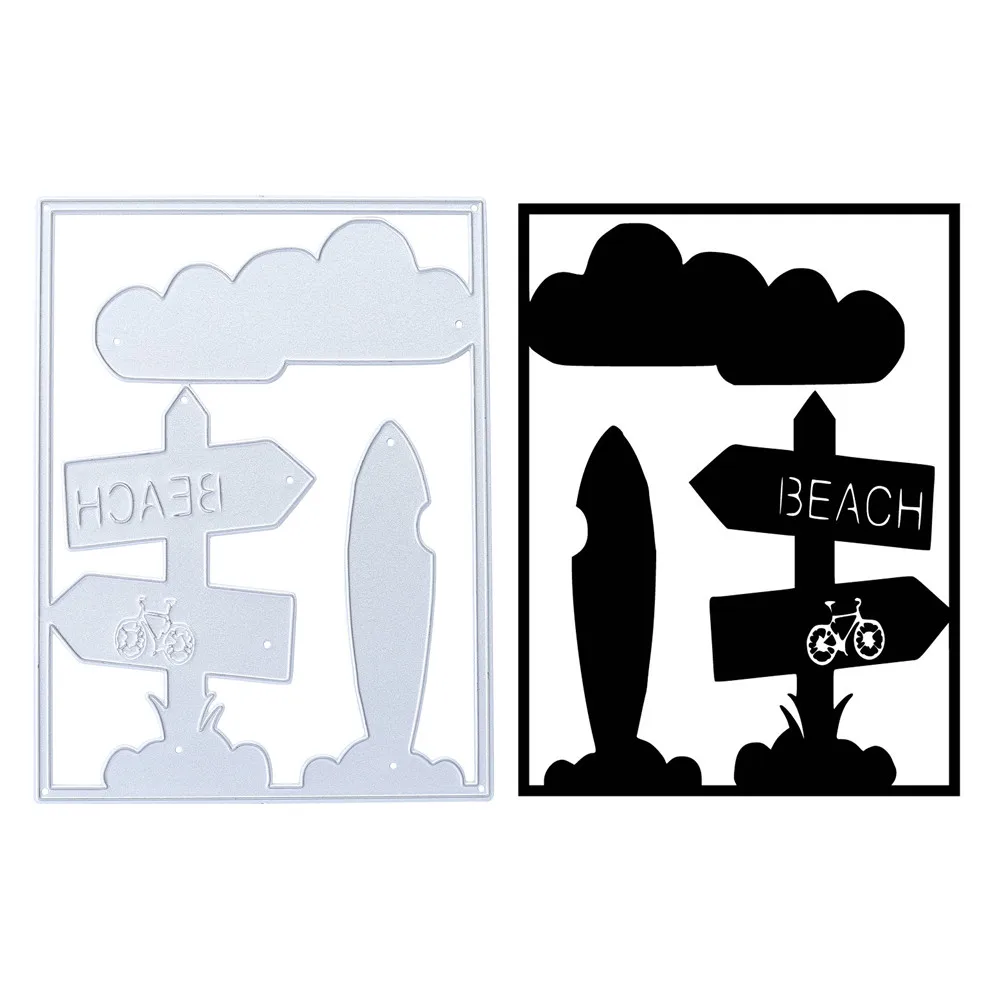 YaMinSanNiO дорожный знак металлические резные штампы рамка для серфинга Скрапбукинг