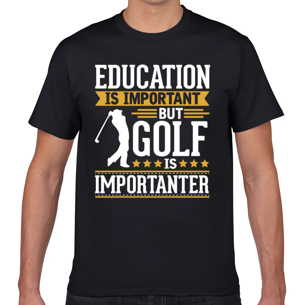 

Tops T Shirt Men golf is importanter funny Funny Harajuku Geek Short Male Tshirt fa006