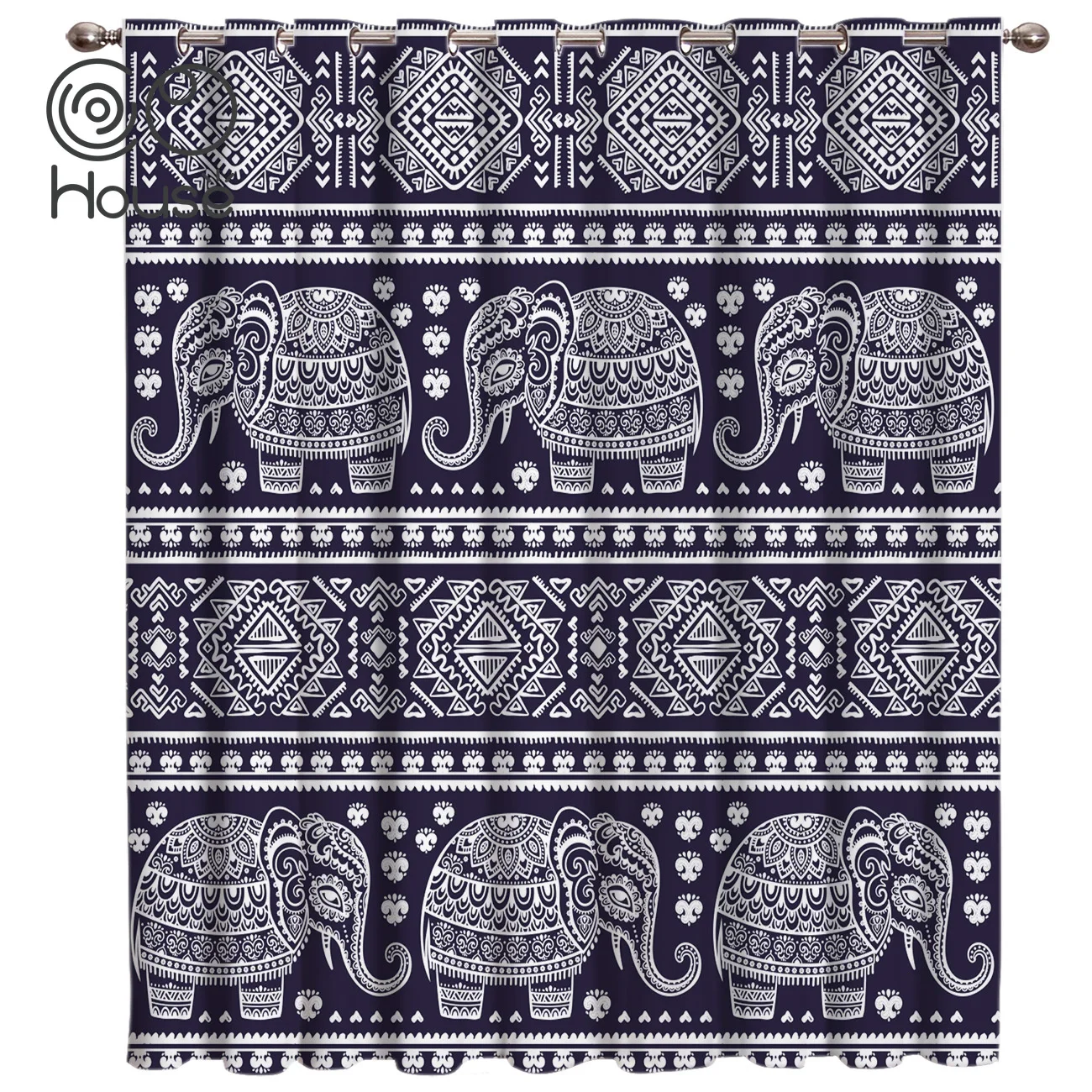 Индийский Слон COCOHouse орнамент племени шторы для окна балдахин занавески гостиной