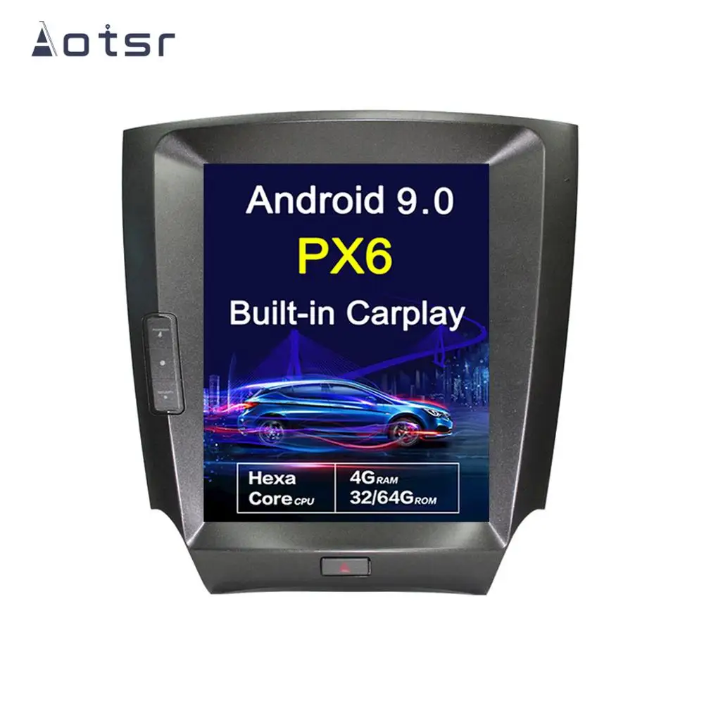 

Автомобильный GPS-навигатор с вертикальным экраном 9,0 дюйма, Android 10,4, в стиле Tesla, для LEXUS IS200, IS250, IS300, IS350, 2005-2011, мультимедийный плеер
