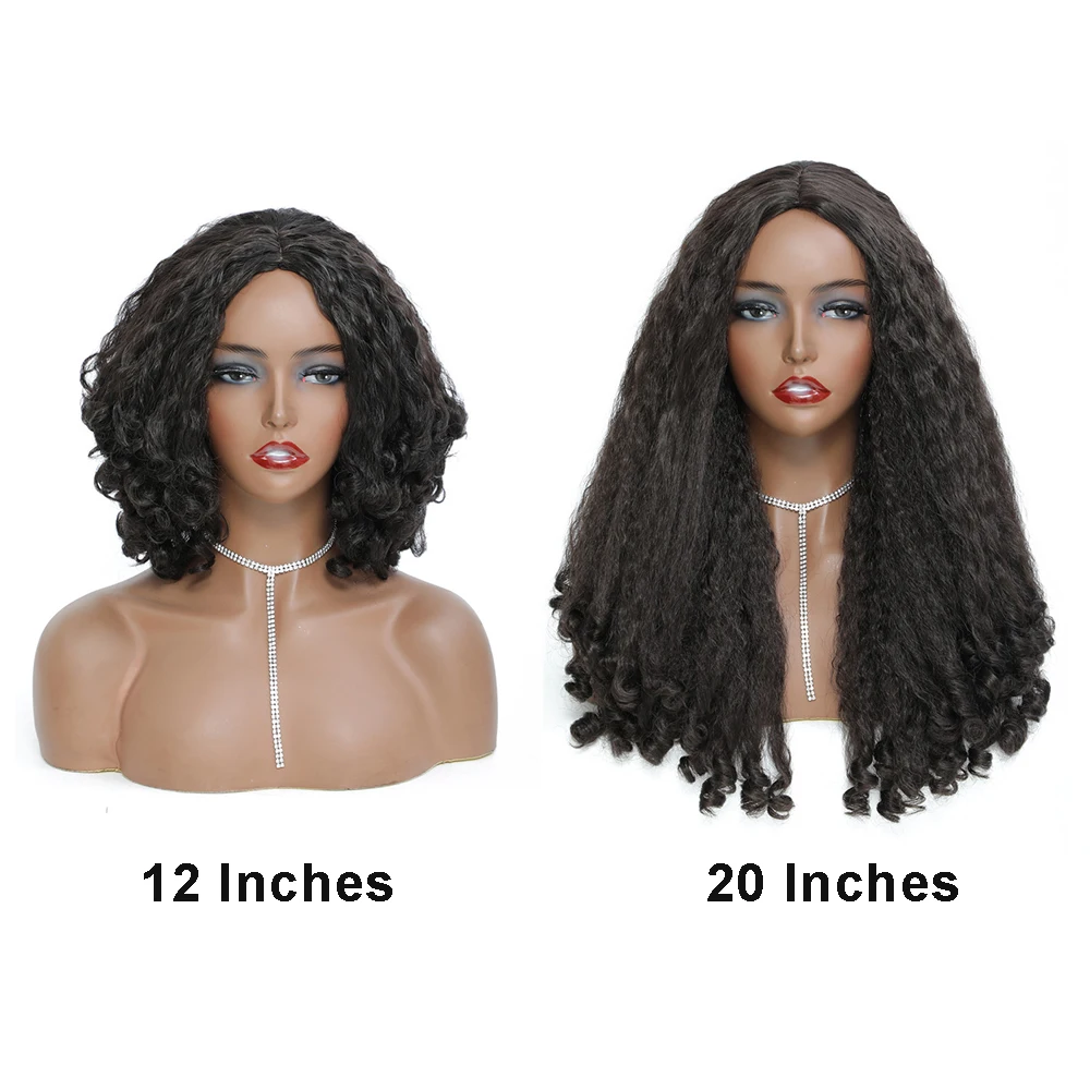 Пушистые синтетические парики с пружинными вьющимися концами женский парик из