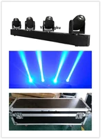 4pcs with roadcase 4 head sweeper beam led moving head light dj stage led moving head disco dj light dmx rgbw led moving head