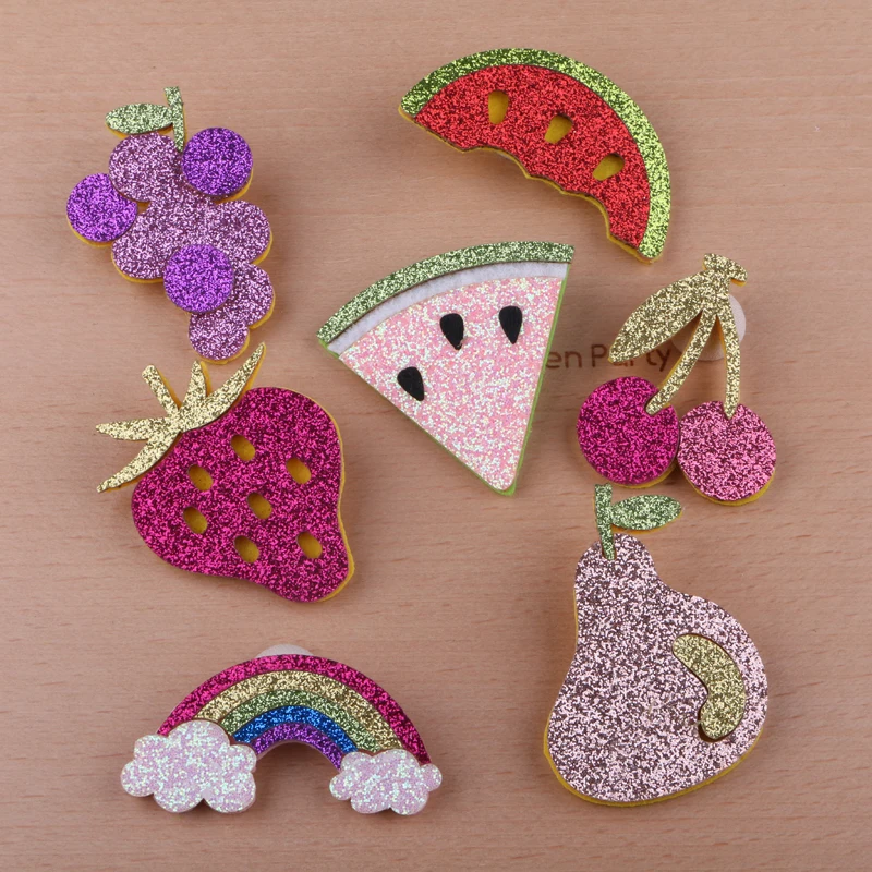 

30 шт., ювелирные изделия из шерсти и фетра с блестками