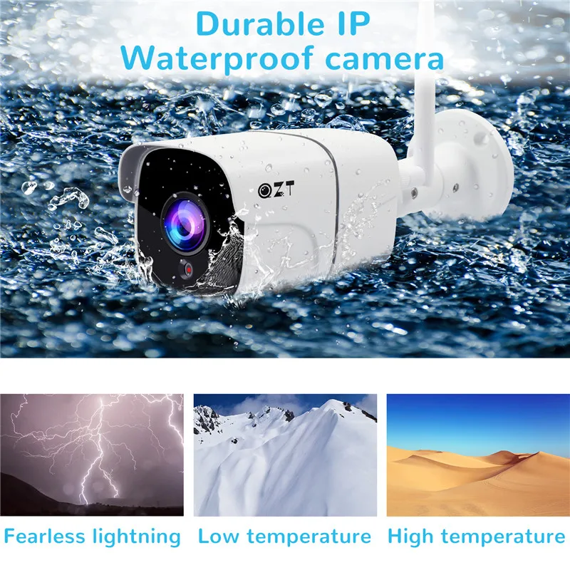 

QZT Outdoor Home Security Camera WIFI Infrared Night Vision PTZ Camera Video Surveillance Bullet CCTV POE Camera Outdoor 1080P