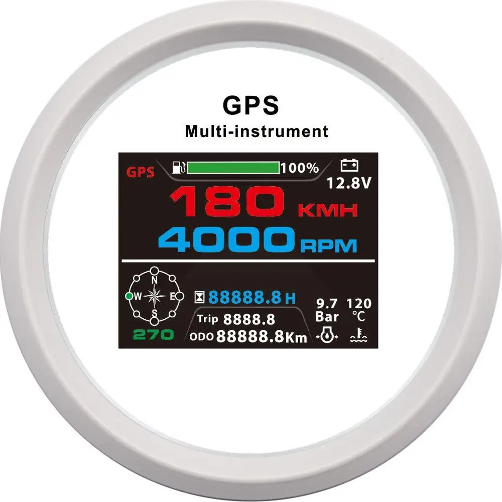 Цифровой GPS-датчик 10 в 1 мульти-функциональный ЖК-дисплей спидометр уровень