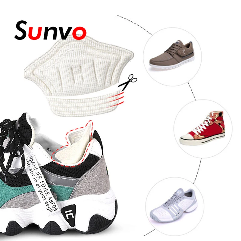 

Женские вставки под пятки Sunvo, наклейки для обуви меньшего размера, наполнитель, подкладка для пятки, снятие боли, самоклеящиеся подушечки д...