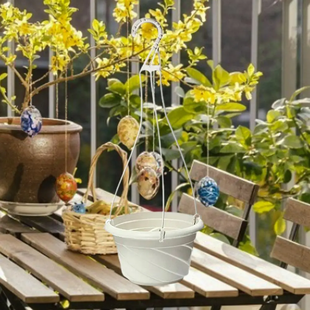 

Plastic Flower Pot Holder Sturdy Exquisite Outdoor Hanging Pot Holder Basket For Wall Decoration Garden Courtyard