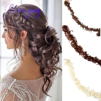 queenyang womens long synthetic hair circle hair piece elastic band female hair bun head extension wig messy hair extension