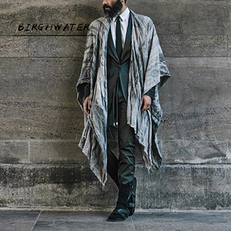 

Рубашка мужская с отложным воротником, из хлопка и льна, с длинным рукавом