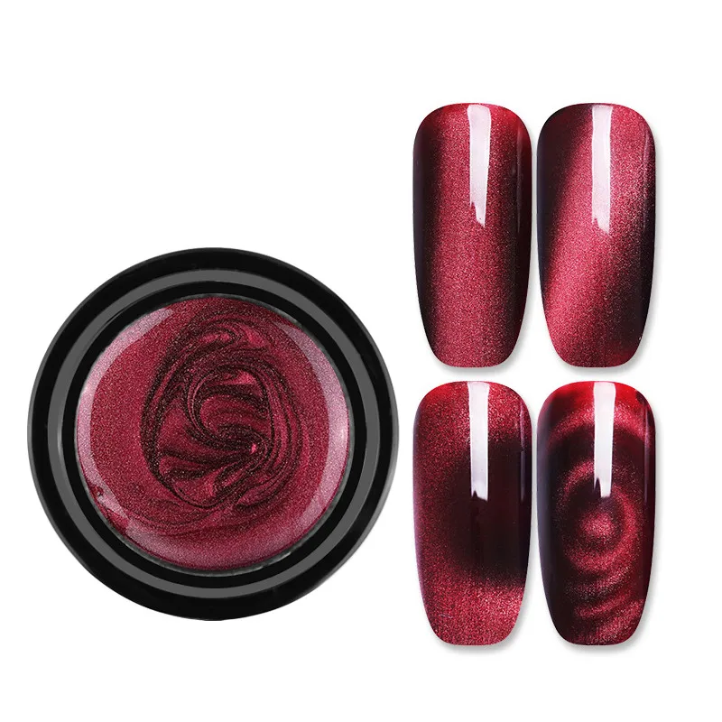 1 флакон Гель-лак для ногтей с эффектом кошачий глаз 5 мл Магнитный замочить от УФ