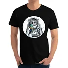 Крутые футболки с изображением панды, медведя, космонавта, космоса, планеты, скидка, Camisas, летние футболки, 100% хлопок, мужские топы, футболка