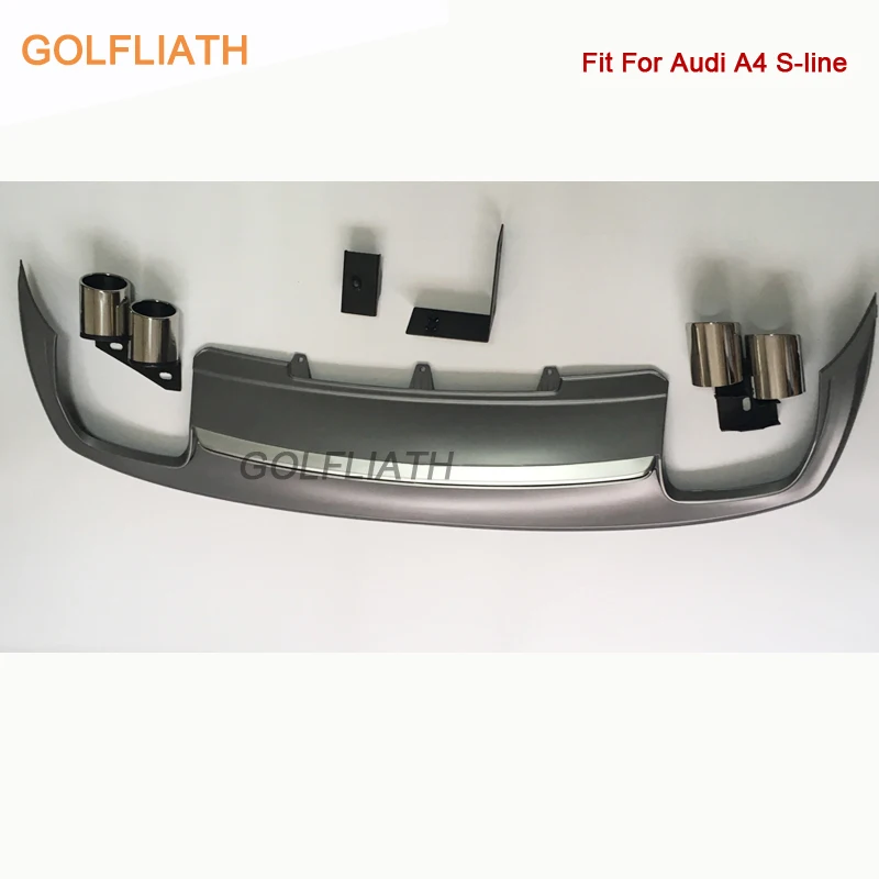 Golfliathe PP + из нержавеющей стали задний бампер для губ диффузор Концевая труба
