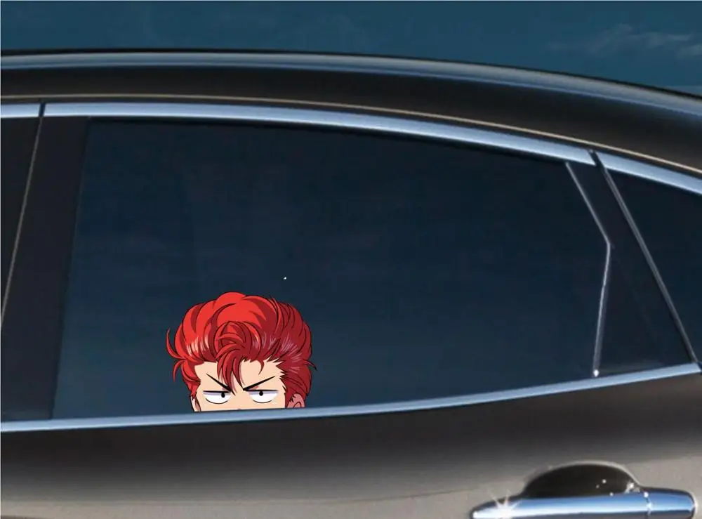 3D забавная наклейка Three Ratels FC147 SAKURAGI PEACE Peeking водонепроницаемая на мотоцикл бампер