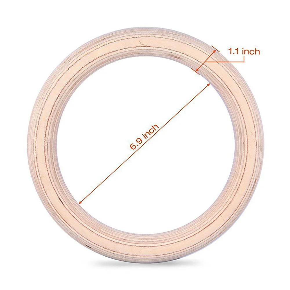 

A Pair Of Gymnastic Rings Wooden Fitness Rings With Adjustable Straps For Full Body Strength And Muscular Bodyweight Training Cr