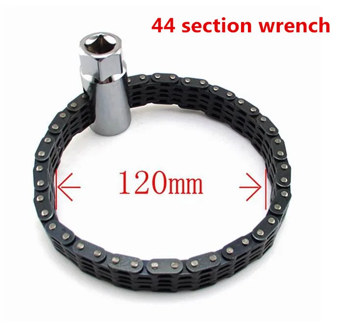 

44/52 section Double chain sleeve Oil Filter Wrench with 1/2 inch curve rod Deep Socket for Most Cars And Light Trucks