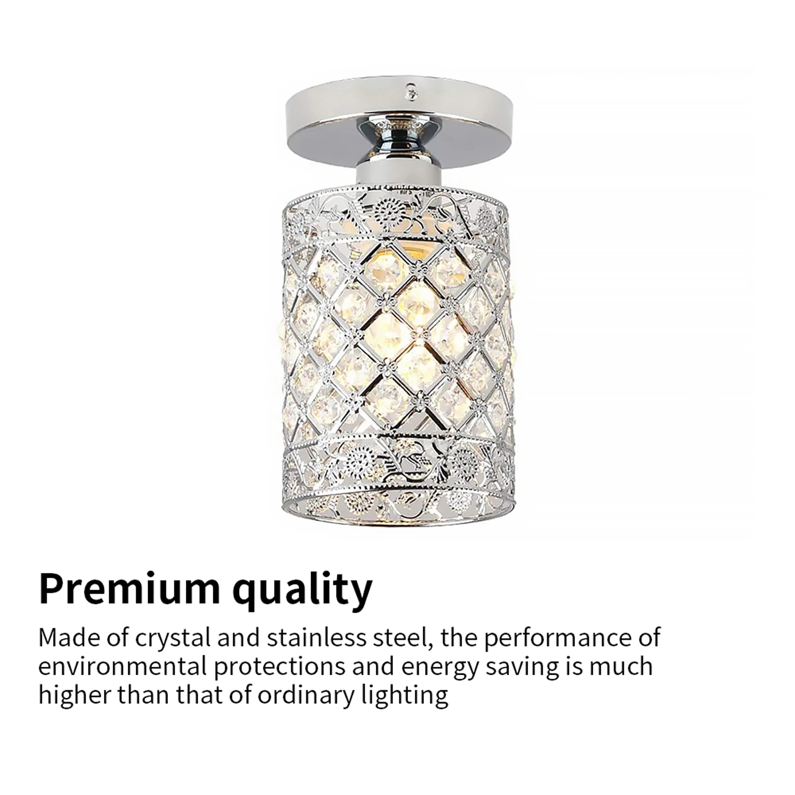 

2021 New Modern Elegant Miniature Crystal Ceiling Light Sparking Effect Decorative Ceiling Lamp For Living Room Bedroom