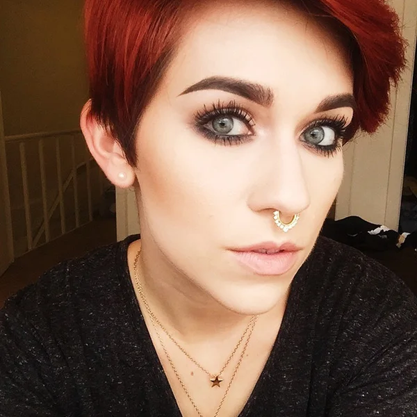 Кольцо для пирсинга носа Хрустальная поддельная перегородка пирсинг вешалка на