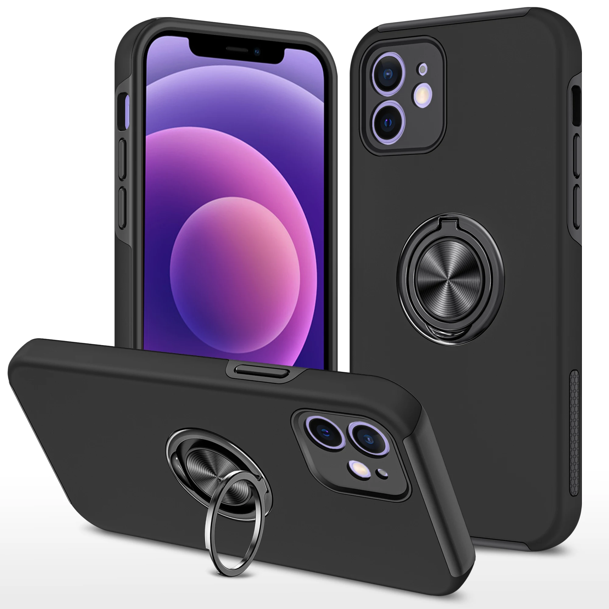 

Armor Stand Protection Shockproof Phone Case For iPhone 6 6S 7 8 SE 2020 Plus X XS XR Max 11 12 13 Pro Mini Car Magnetic Cover