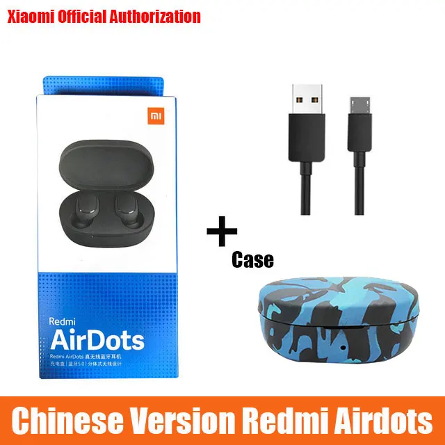 Xiaomi Redmi Airdots наушники-вкладыши TWS Bluetooth 5,0 наушники стерео Беспроводной активный Шум отмена с микрофоном громкой связи - Цвет: As the picture