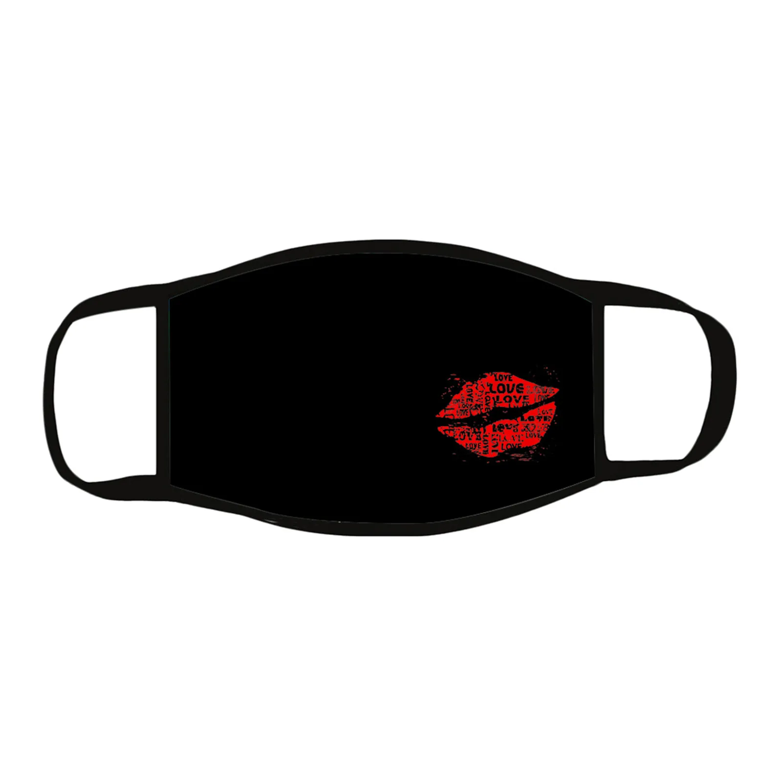 

Adult Lip Printing Mask Multiple Choice Washable Hanging Ear Type Masks Smog And Dust Mask Dustproof Cotton Protective