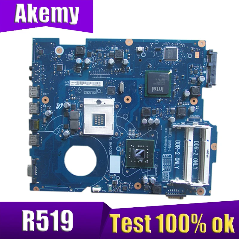 AKEMY BA92 05696A 05696B для samsung R519 Материнская плата ноутбука GL40 DDR2 BA41 01106A 01104A