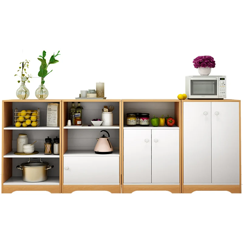 Кухонный шкаф для хранения простой боковой стола из массива дерева чая и воды