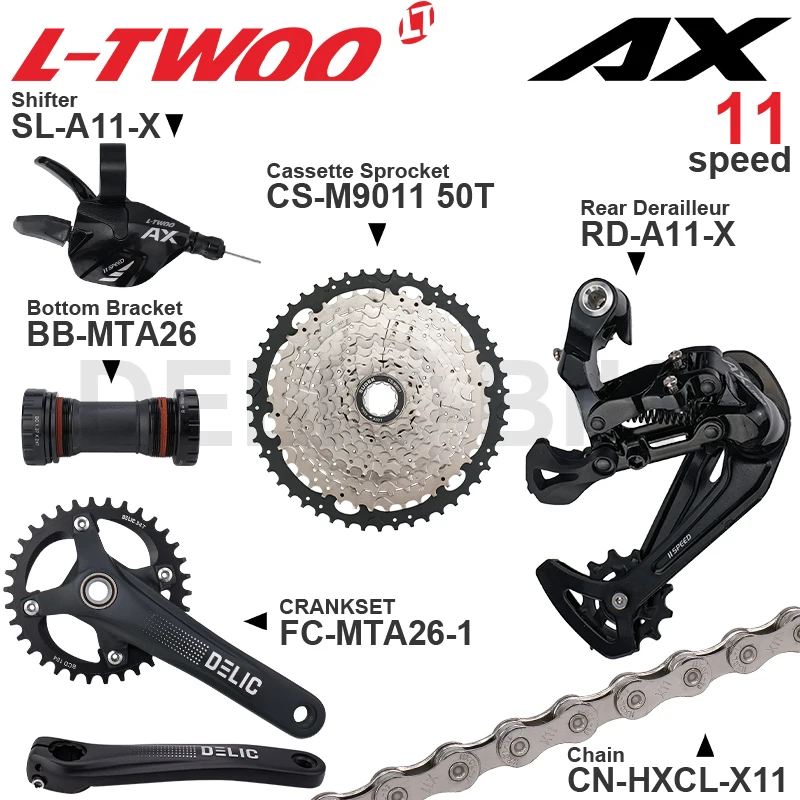 Комплект скоростей для горного велосипеда LTWOO AX11 включает правый задний