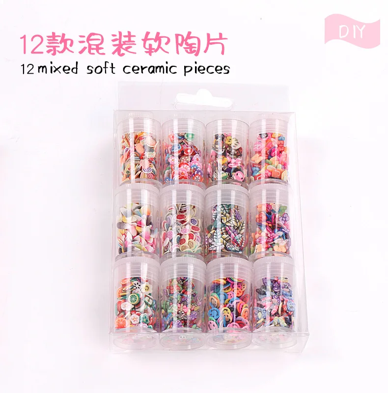 

New Hot Nail Art Slices Cute 3D Decals DIY Craft Cellphone Decoration Supplies Mixed Feather Tiny Cute Fruit Animals