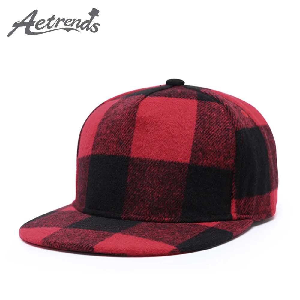 [AETRENDS] клетчатая хип хоп шляпа Snapback шапки и головные уборы для мужчин женщин Z 9929| |