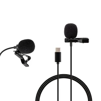 jayete high quality mobile phone mini condenser microphone type c lavalier recording mic for smartphone professional microphone