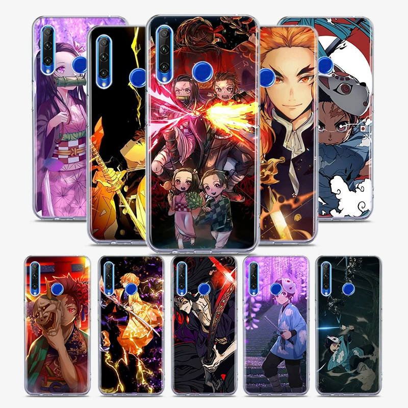 

Demon Slayer Kimetsu no Yaiba Silicone Cover For Honor 30 30S 30i 9 10 9A 9C 9S 9N 10i 10X 9X Lite Pro 5G Phone Case