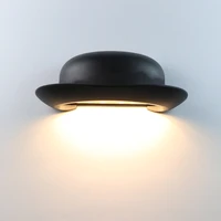 nordic modern led wall lamp simplicity hat shape waterproof indoor and outdoor bedroom living room loft lighting fixture sconce