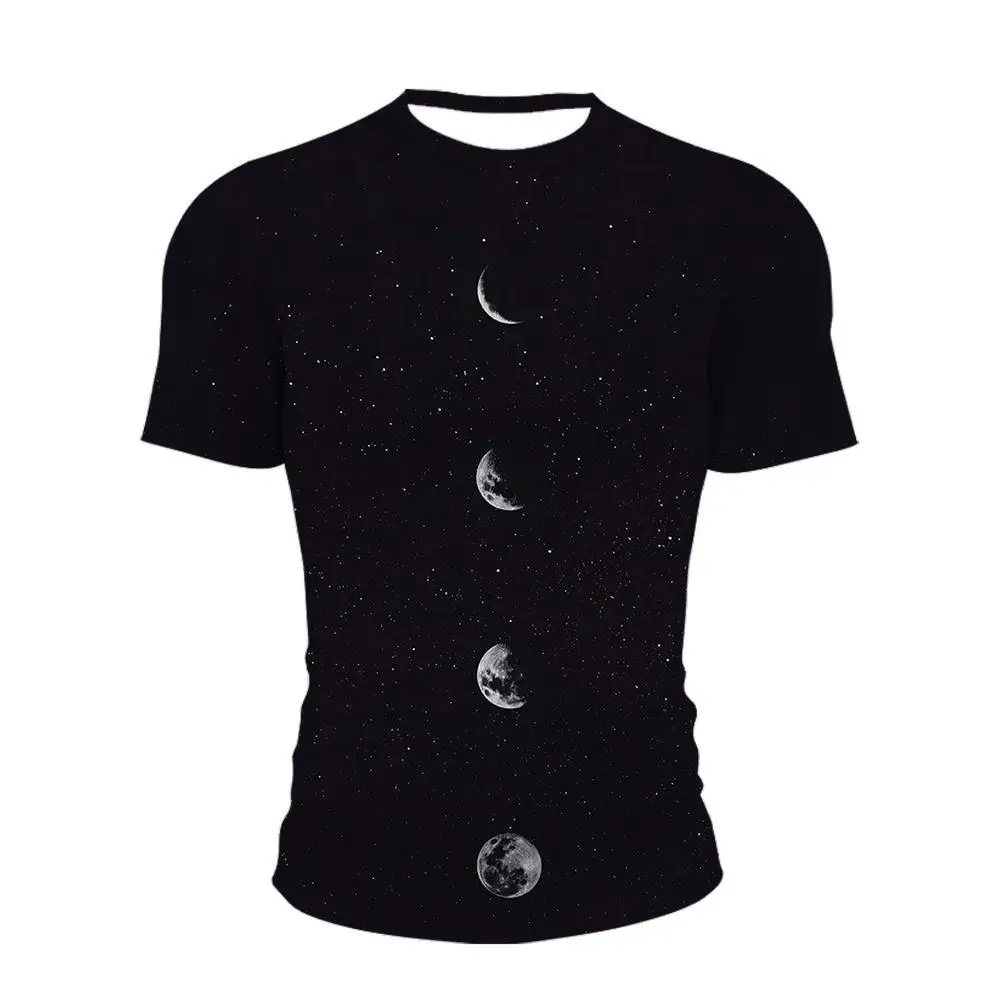 

3d New Simple Fashion Color Geometry Stack Psychedelic Creative Design T -Shirt For Men 'S Versatile Cool Unique Print Handsome