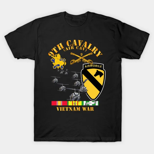 Мужская футболка 9th кавалерия (Air Cav) 1st Cav Division w SVC Футболка женская | одежда