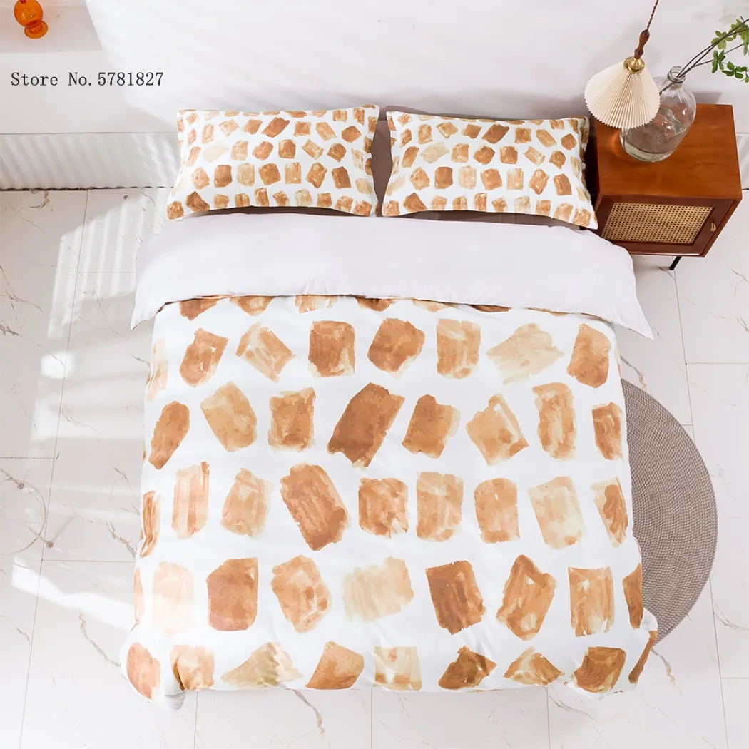 

2/3 Pieces Orange Ice Cubes Bedding Set 3D Print Funny Luxury Duvet Cover Single Queen Bed Quilt Cover For Bedroom Bedclothes